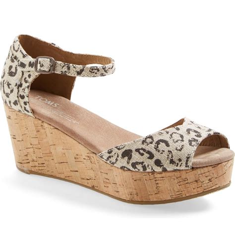 leopard print wedges for women.